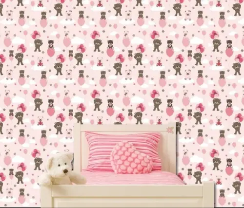 papel de parede vinílico ursinhos