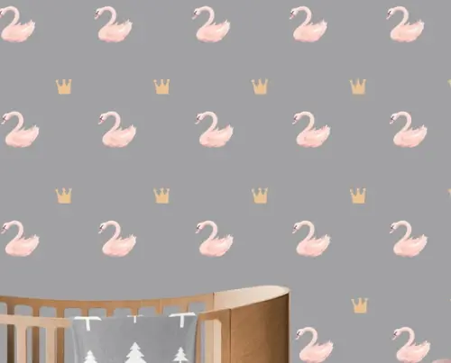 Adesivo cisnes e coroas