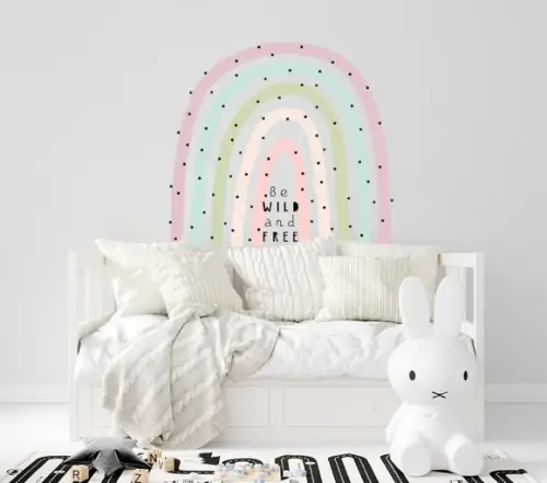 Adesivo de Parede Arco Íris com Bolinhas