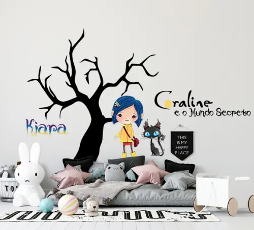 Adesivo de parede Coraline