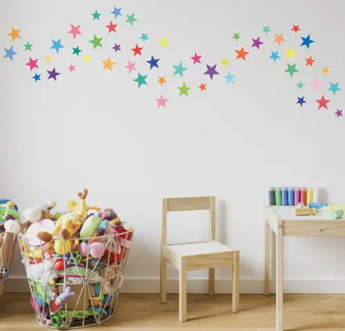 Adesivo de Parede Estrelas Coloridas