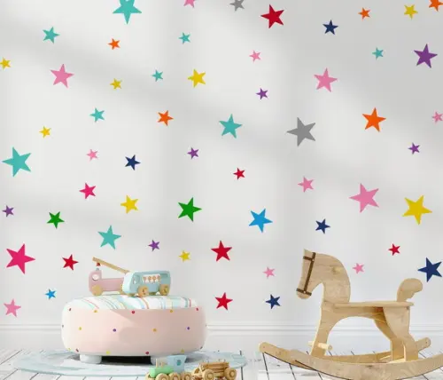 Adesivo de Parede Estrelas Coloridas -adesivo Estrelas