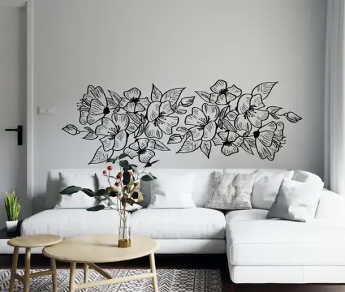 Adesivo de parede floral