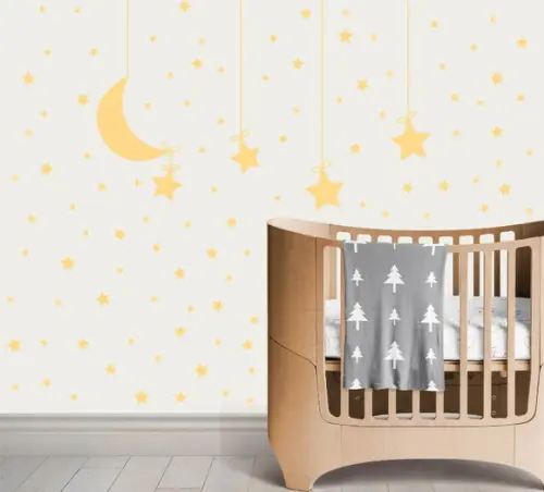 Adesivo de Parede Lua e Estrelas