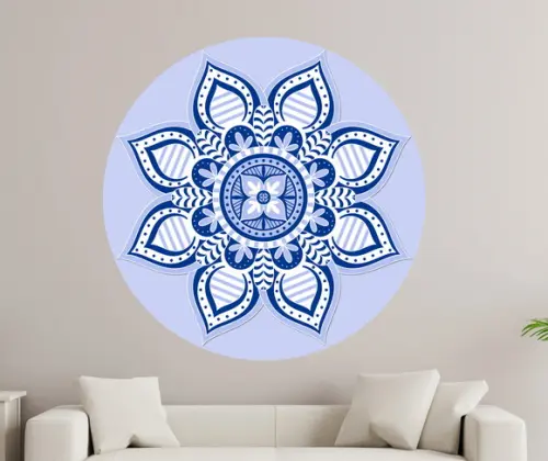 Adesivo de parede mandala 100cm