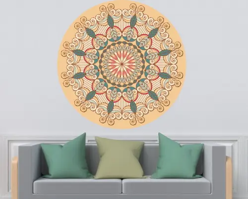 Adesivo de parede mandala 100cm