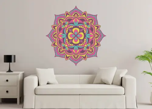 Adesivo de parede mandala 60cm