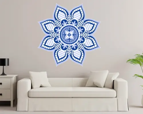 Adesivo de parede mandala 60cm