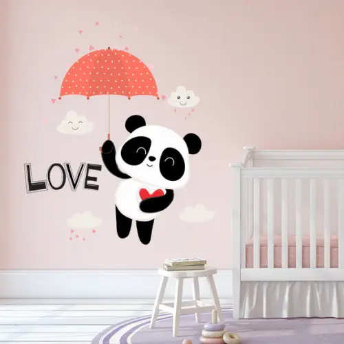 Adesivo de parede panda LOVE