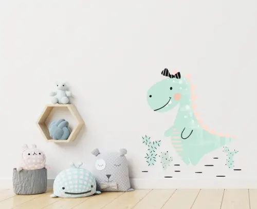 Adesivo Dinossauro Menina - Adesivo Dinossauro