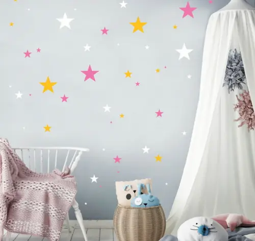 Adesivo estrelas 3 cores