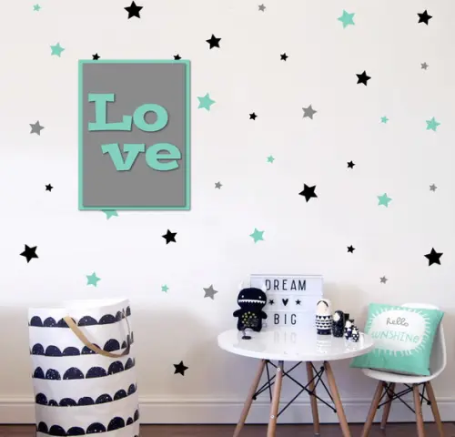 Adesivo Estrelas 3 Cores Kit com 110 Estrelas