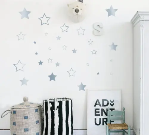 Adesivo estrelas prata