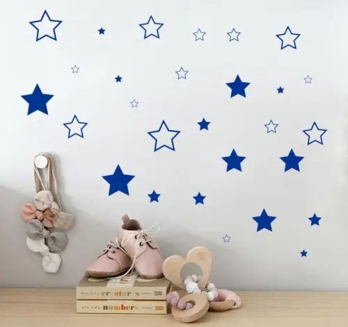 Adesivo estrelas azuis