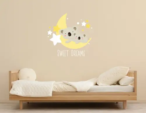 Adesivo Lua com Koalas Sweet Dreams