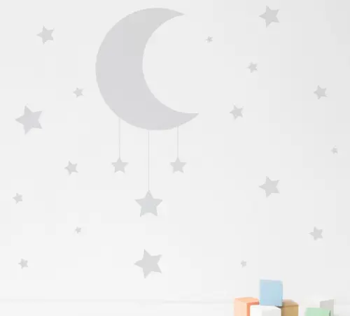 Adesivo lua e estrelas