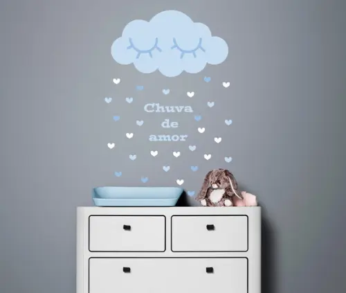 Adesivo Nuvem Chuva De Amor