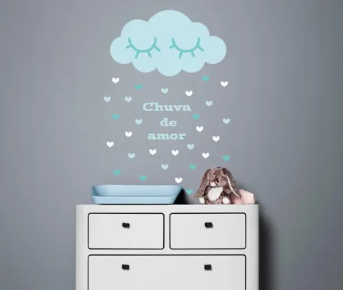 Adesivo Nuvem Chuva De Amor