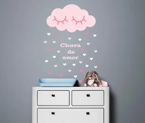 Adesivo Nuvem Chuva De Amor