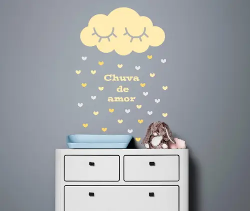 Adesivo Nuvem Chuva De Amor