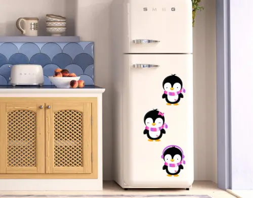 Adesivo para geladeira pinguim
