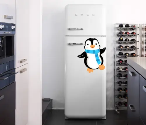 Adesivo para Geladeira Pinguim