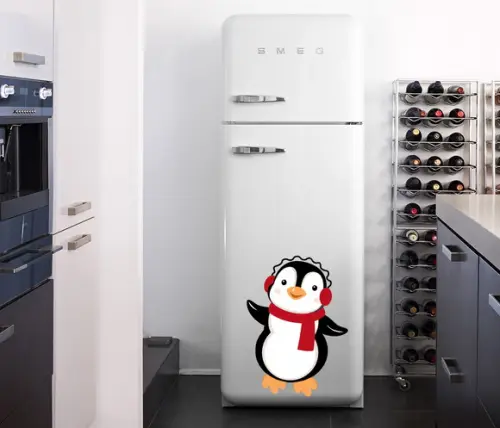 Adesivo para Geladeira Pinguim