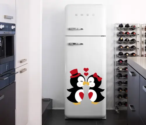 Adesivo para Geladeira Pinguins
