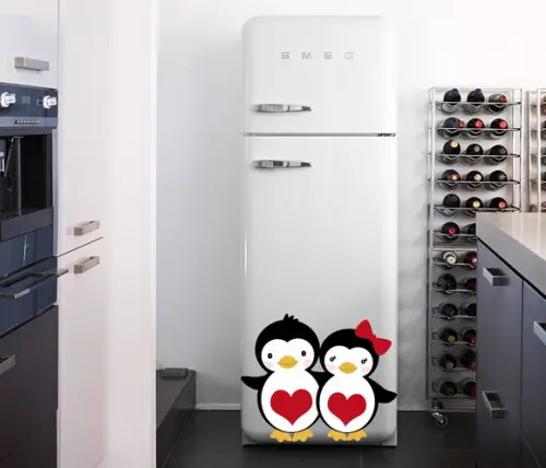 Adesivo para Geladeira Pinguins