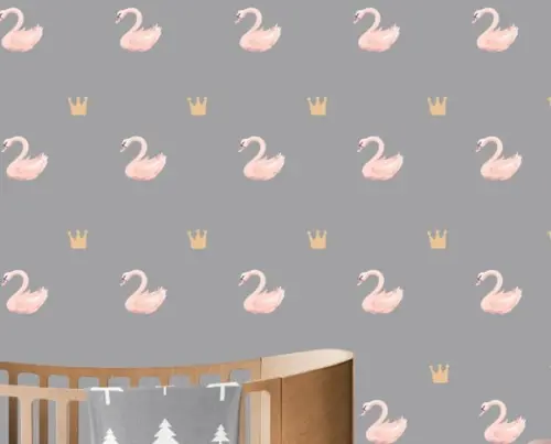 Adesivo cisnes e coroas