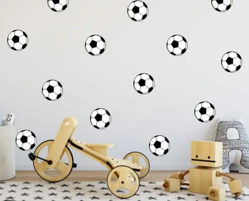Adesivo de Parede Bolas de Futebol - Adesivo Bola de Futebol