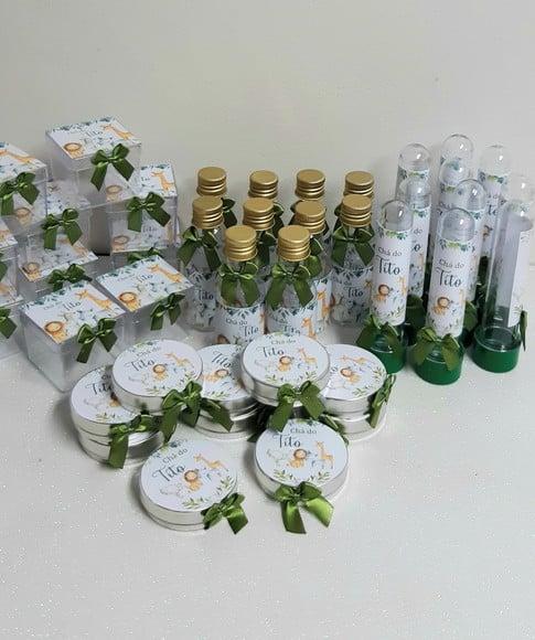 Kit para Chá de Bebê Safari Baby 40 Ítens