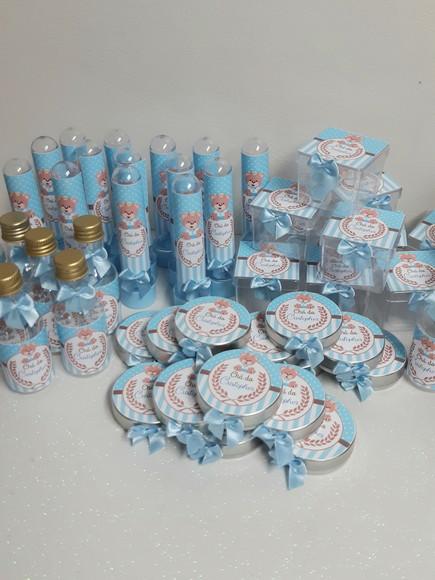 Kit para Chá de Bebê 40 Ítens Ursinho