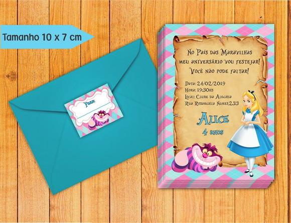 Convite Alice no País das Maravilhas
