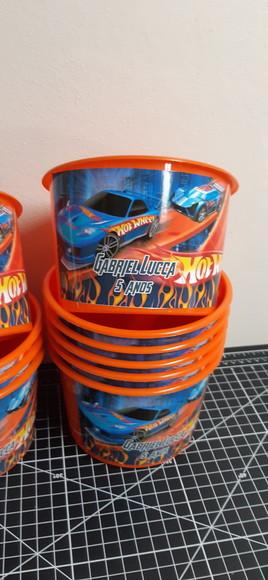 Balde de Pipoca Hot Wheels