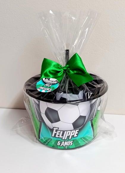 Kit Balde de Pipoca e Copo Futebol
