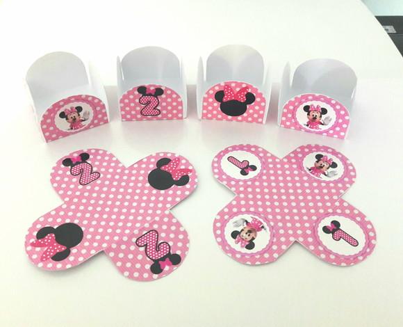 100 Forminhas Minnie Rosa