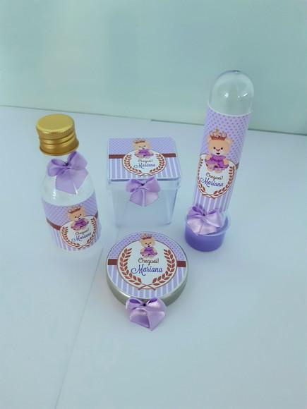 Kit para Chá de Bebê 40 Ítens Ursinha Princesa