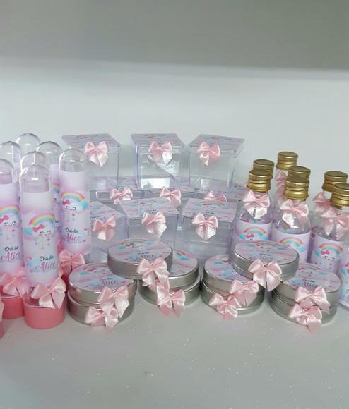 Kit para Chá de Bebê 40 Ítens Chuva de Amor