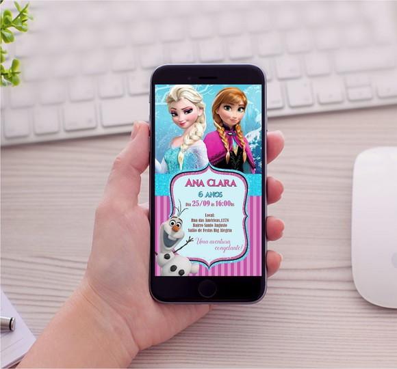 Convite Frozen para Whatsapp