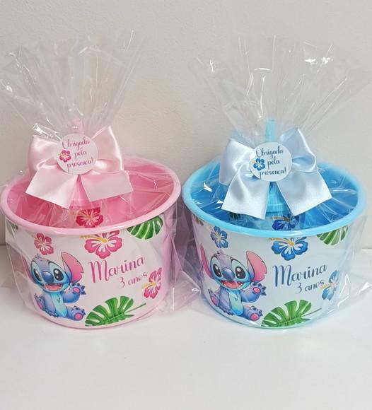 Kit Balde de Pipoca e Copo Twister Stitch