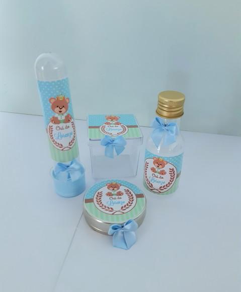 Kit para Chá de Bebê 40 Ítens Ursinho Príncipe