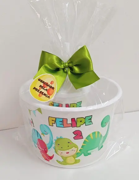 Kit Balde de Pipoca e Copo Dinossauros Baby
