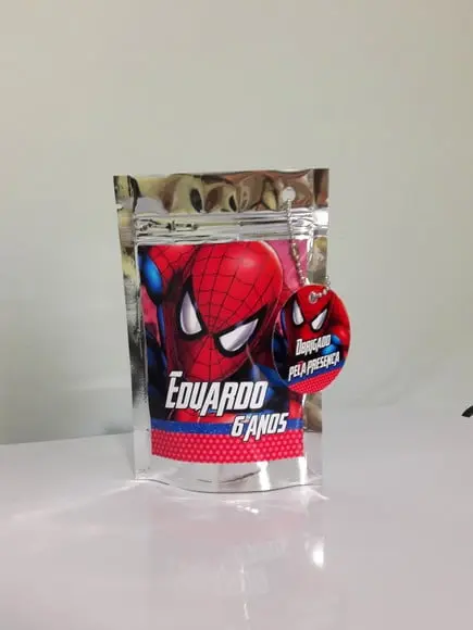 Saquinho Metalizado Homem Aranha