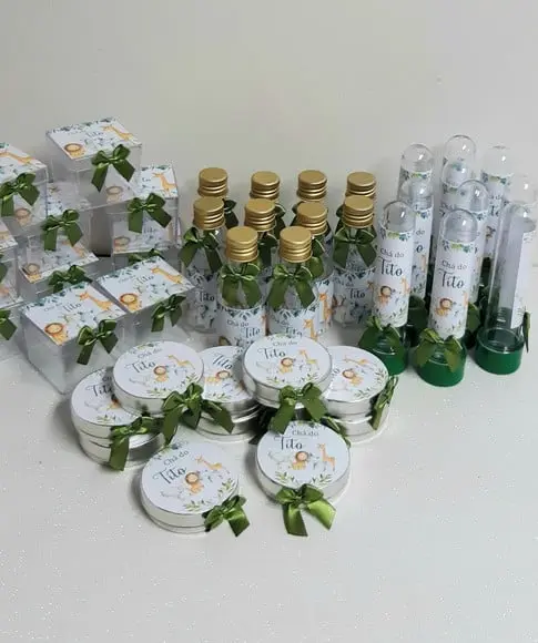 Kit para Chá de Bebê Safari Baby 40 Ítens