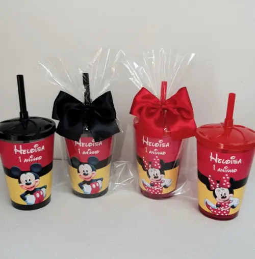Copo Personalizado Minnie e Mickey