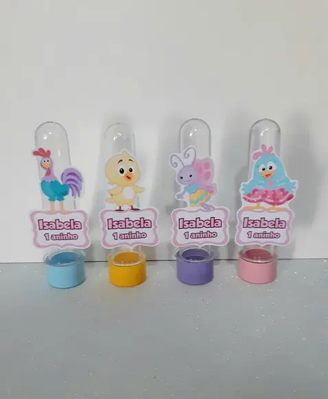 Tubete Galinha Pintadinha Rosa