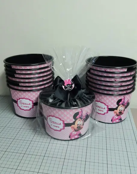 Balde de Pipoca Minnie Rosa