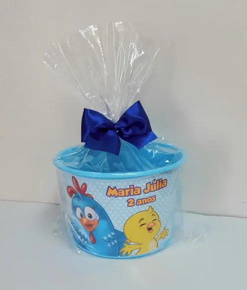 Balde de Pipoca Galinha Pintadinha