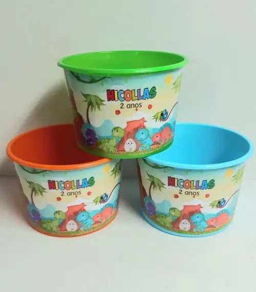 Balde de Pipoca Dinossauros Baby